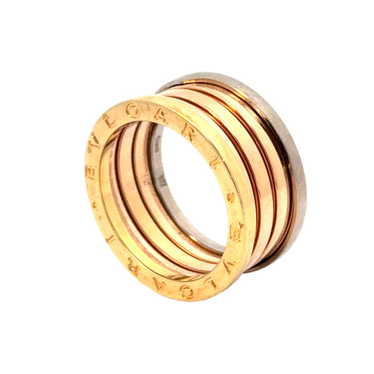BVLGARI B.zero1 Four-Band Ring in 18K Tri-Color Gold