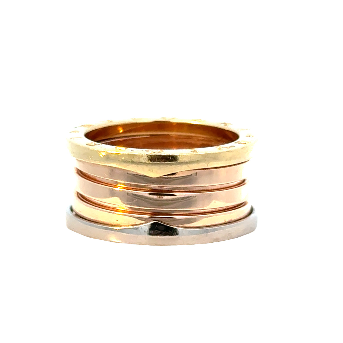 BVLGARI B.zero1 Four-Band Ring in 18K Tri-Color Gold