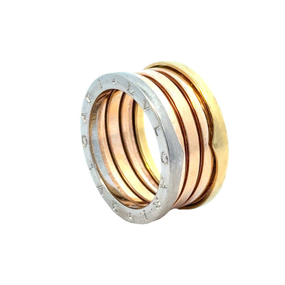 BVLGARI B.zero1 Four-Band Ring in 18K Tri-Color Gold