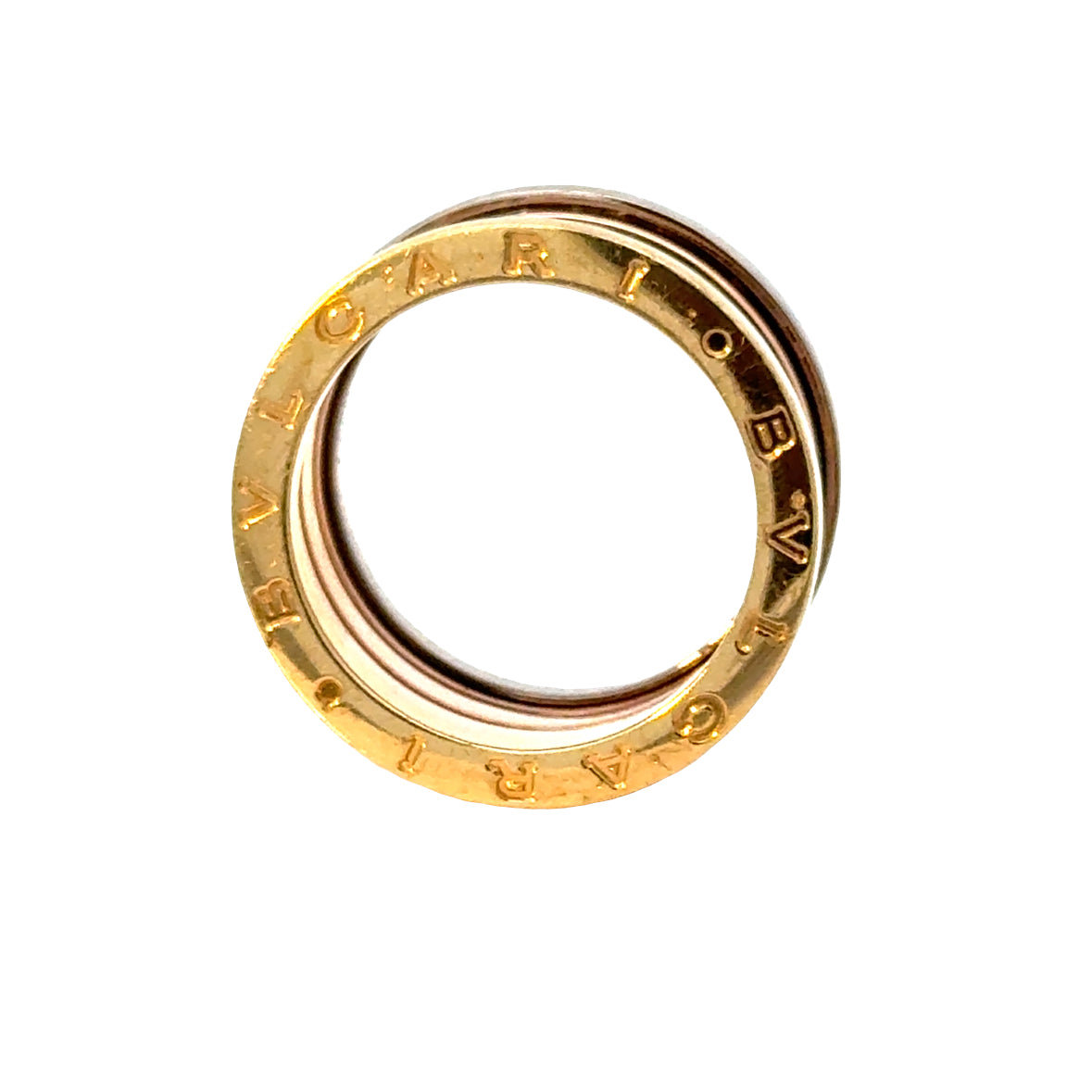 BVLGARI B.zero1 Four-Band Ring in 18K Tri-Color Gold
