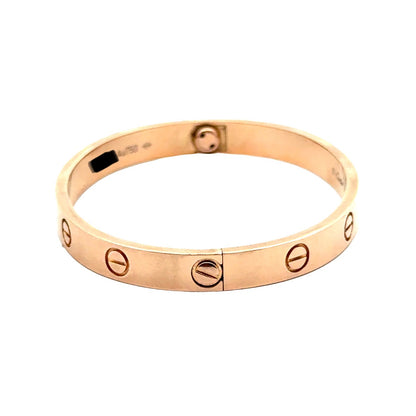 Cartier LOVE Bracelet – 18K Rose Gold, Size 16