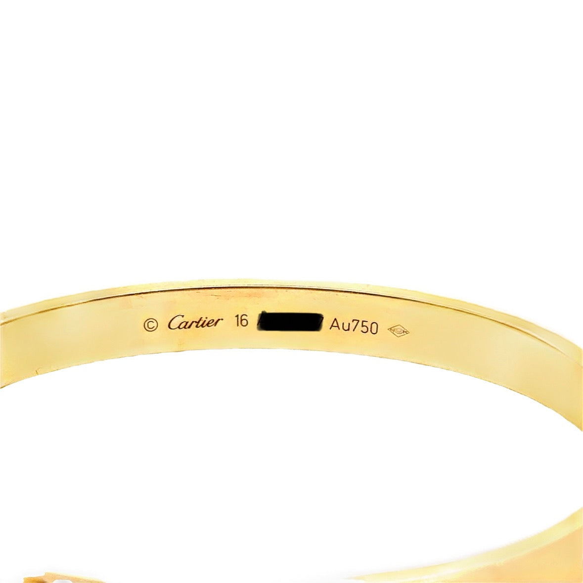 Cartier 18K Yellow Gold LOVE Bracelet – Size 16