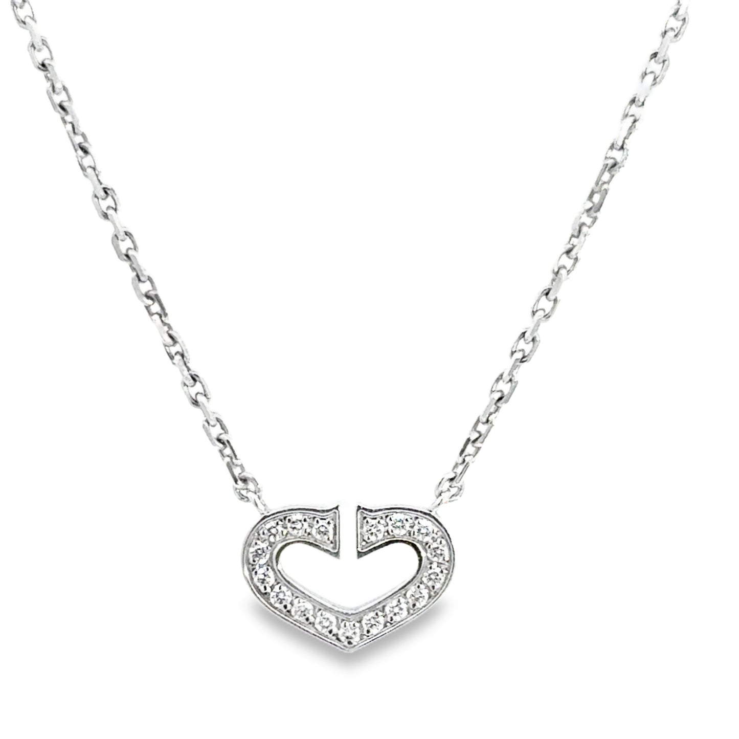 Cartier C Heart of Cartier Diamond Necklace – 18K White Gold