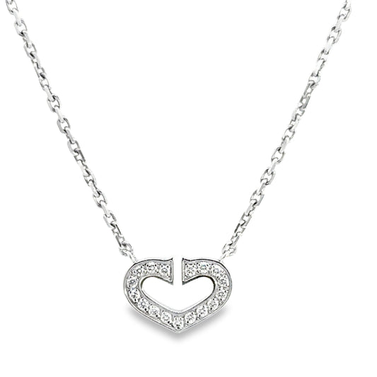 Cartier C Heart of Cartier Diamond Necklace – 18K White Gold