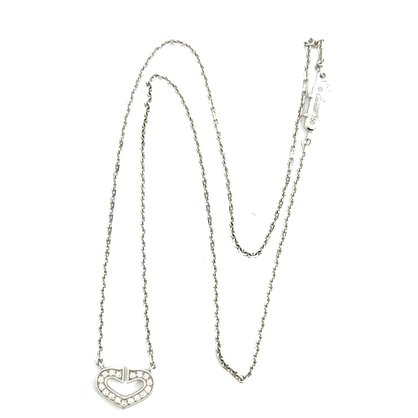 Cartier C Heart of Cartier Diamond Necklace – 18K White Gold