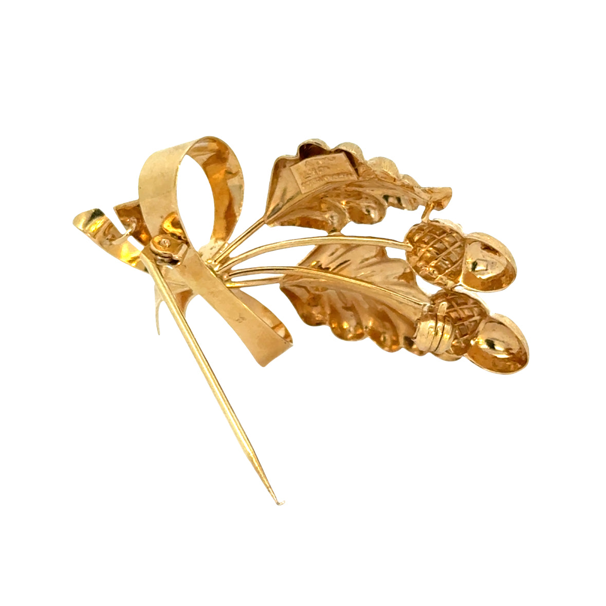 Tiffany & Co. Vintage Oak Leaf & Acorn Brooch / Pendant in 18K Gold – Made in Italy