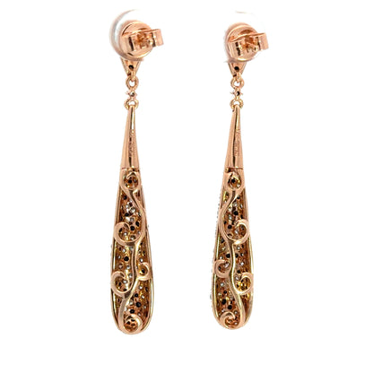 EFFY 14K Rose Gold Multi-Color Diamond Drop Earrings