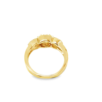 14K Yellow Gold Tanzanite & Diamond Three-Stone Ring