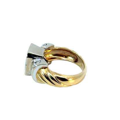14K Two-Tone Gold Tanzanite & Diamond Ring