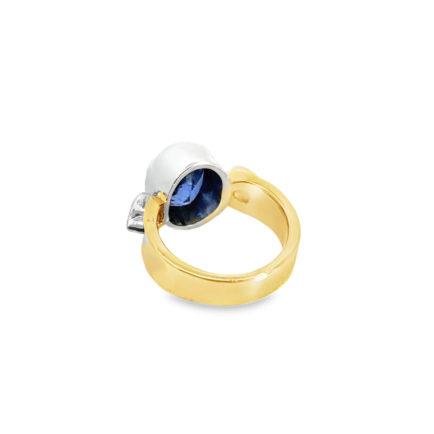 18K Two-Tone Gold & Platinum Tanzanite & Diamond Ring