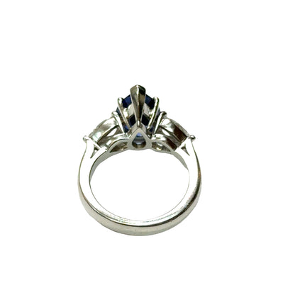 Platinum Tanzanite & Diamond Three-Stone Ring