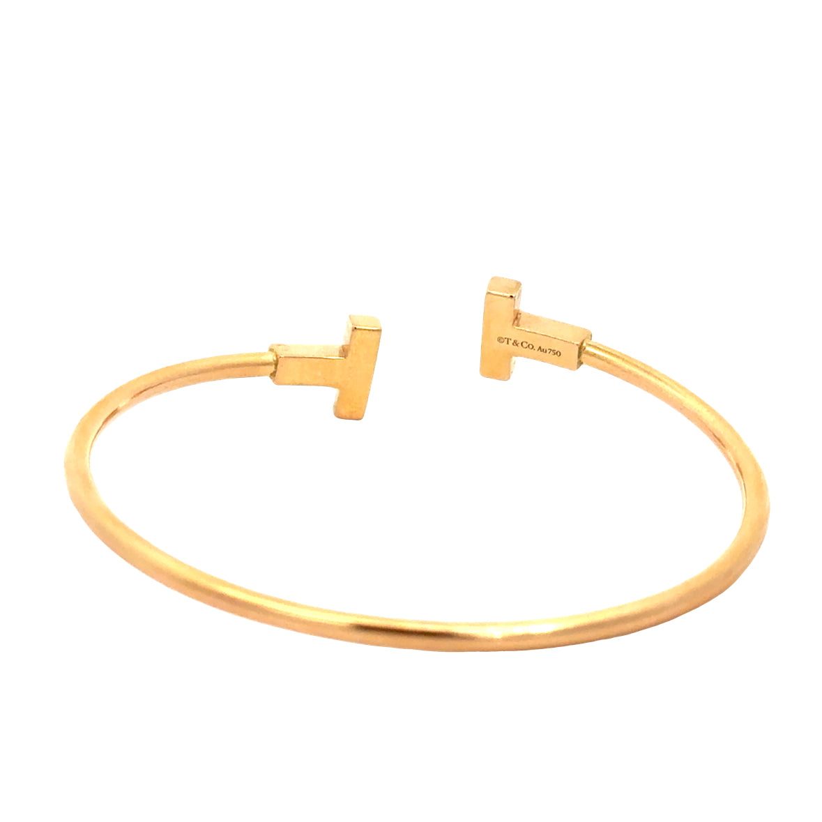 Tiffany & Co. T Wire Bracelet – 18K Yellow Gold | Size Medium