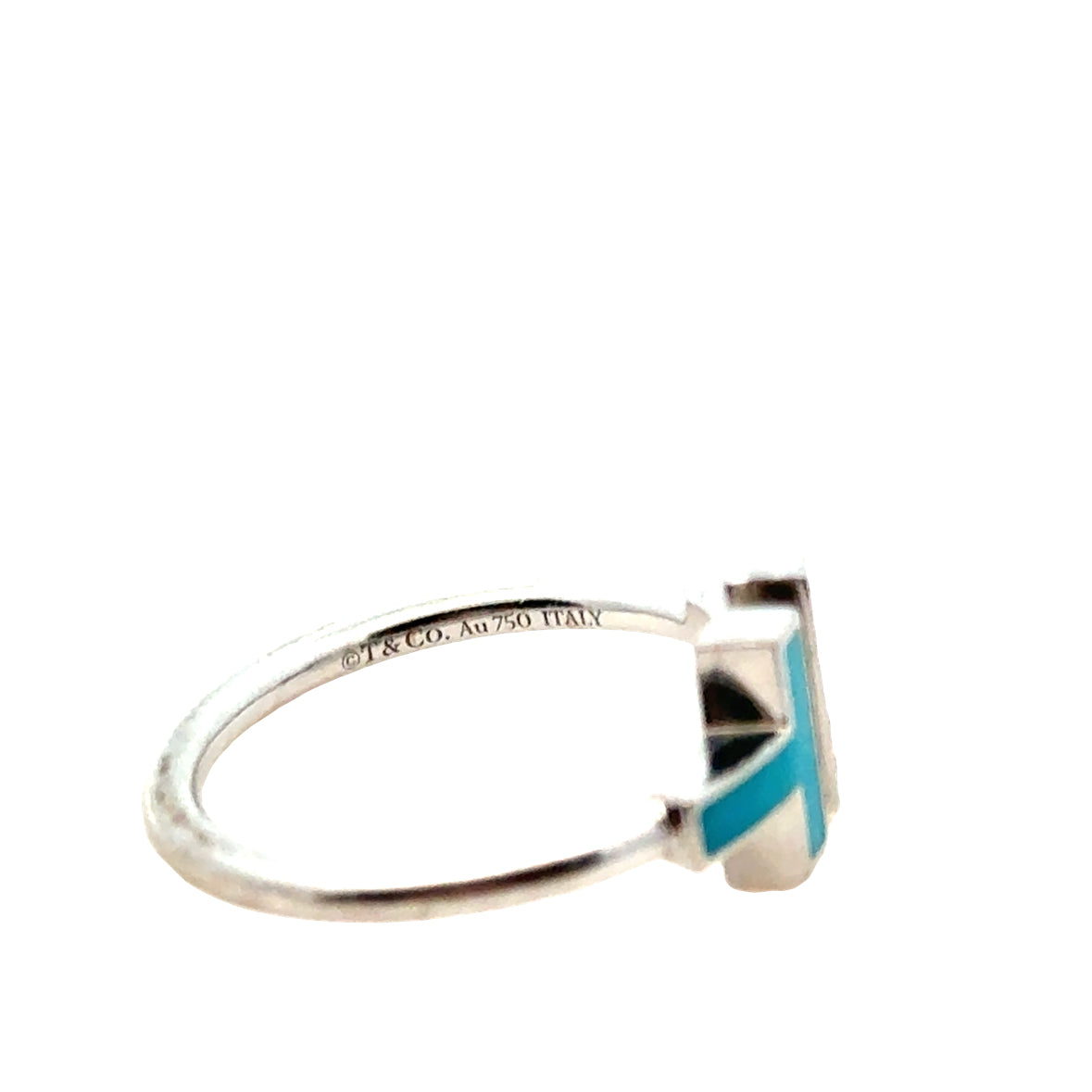 Tiffany & Co. Tiffany T Diamond & Turquoise Wire Ring – 18K White Gold