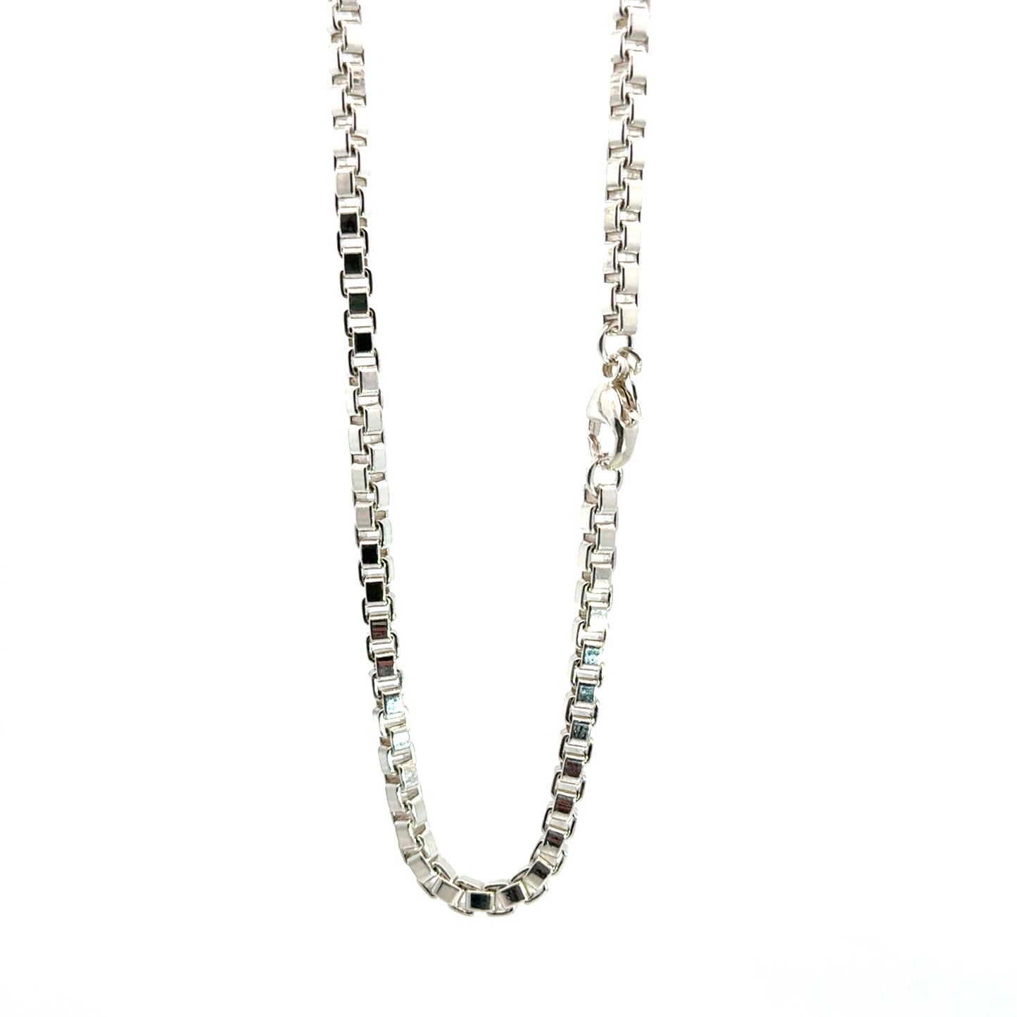 Tiffany & Co. Sterling Silver Box Chain Necklace – 18 Inches