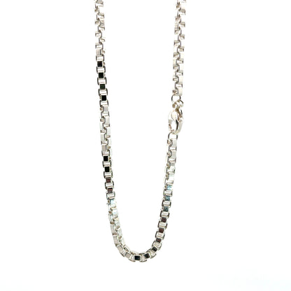 Tiffany & Co. Sterling Silver Box Chain Necklace – 18 Inches