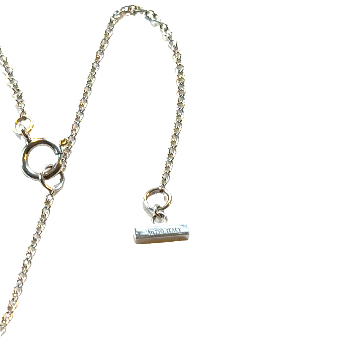 Tiffany & Co. 18K  T Diamond & Turquoise Circle Pendant Necklace