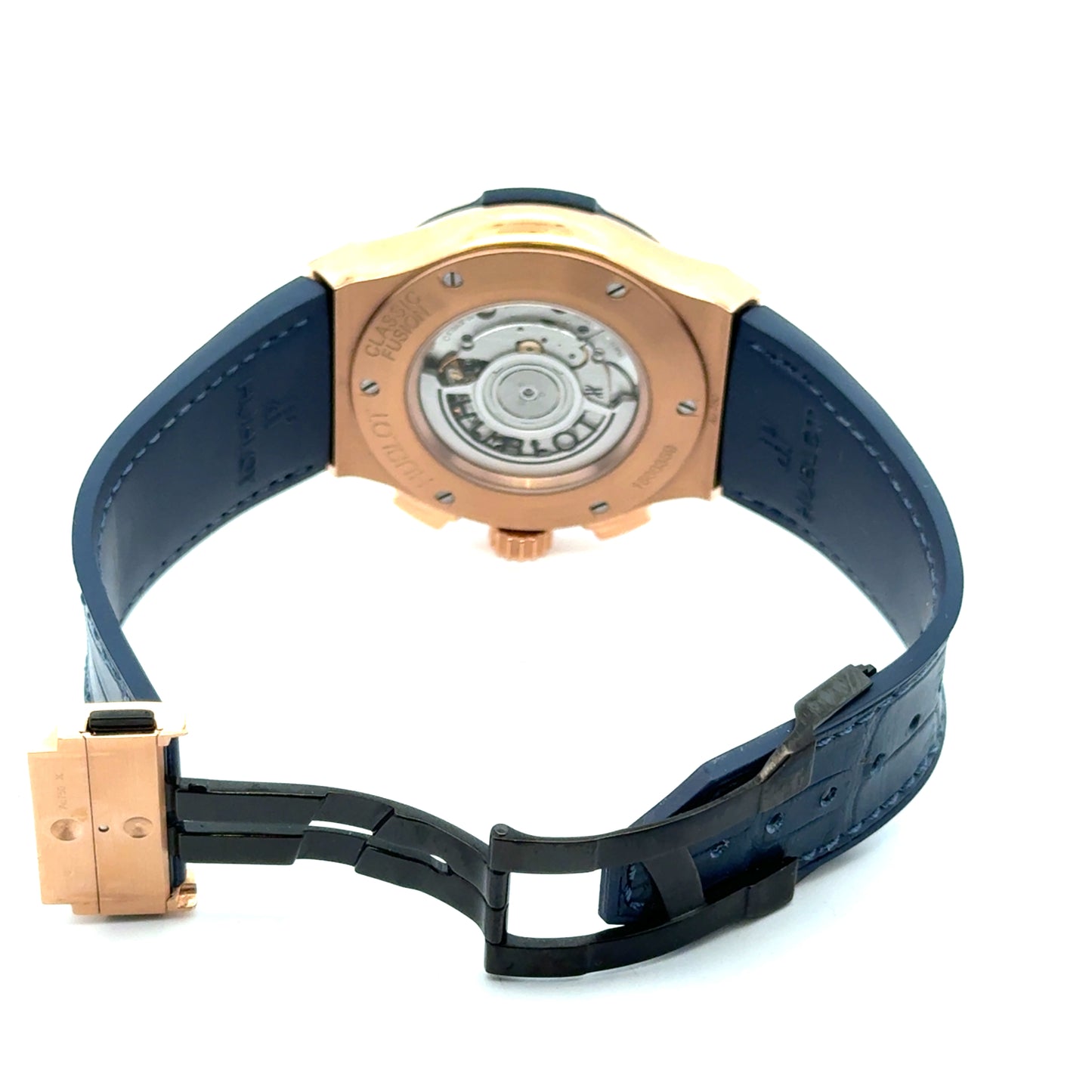 Hublot Classic Fusion Blue Chronograph – 18K King Gold –
