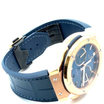 Hublot Classic Fusion Blue Chronograph – 18K King Gold –