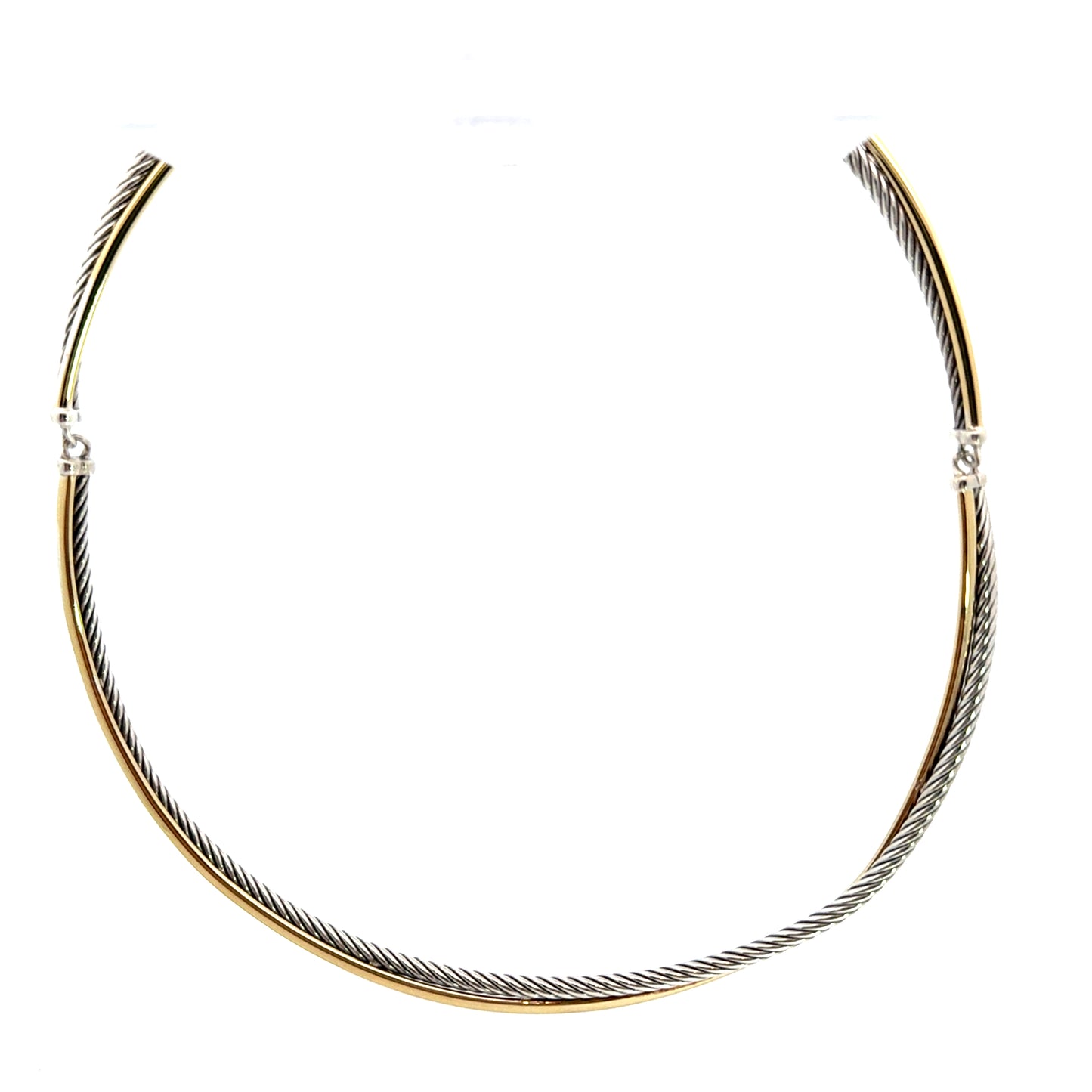 David Yurman Two-Tone Cable Choker Necklace