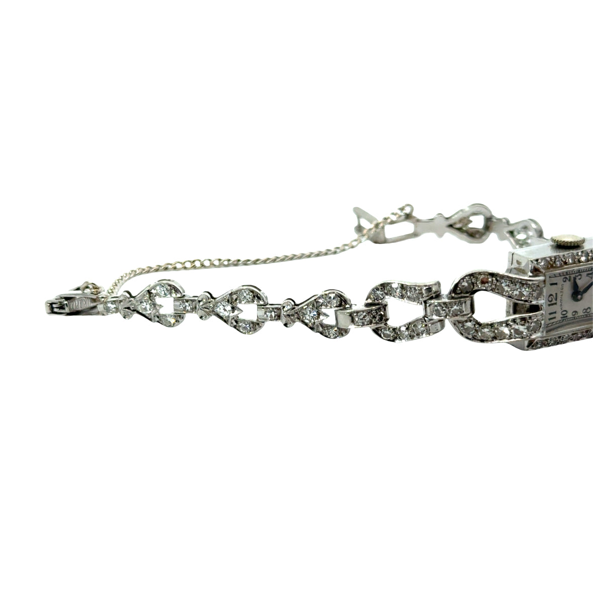 Platinum Hamilton Diamond Bracelet Watch – Art Deco / Mid-Century Luxury