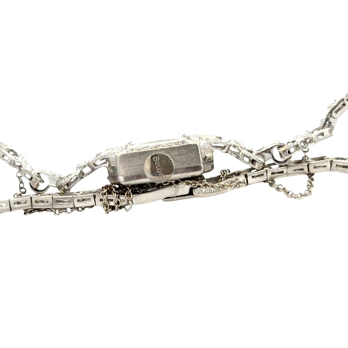 Platinum Art Deco Bulova Diamond Watch – 1920s