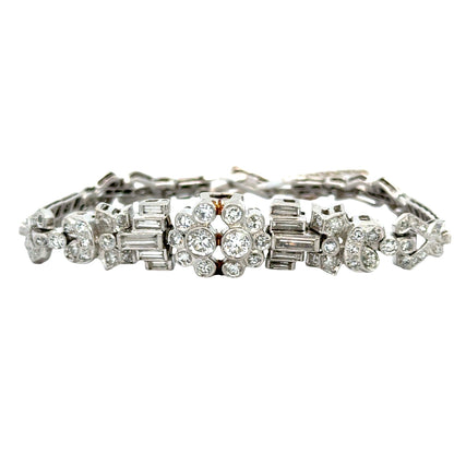 Mid-Century Platinum Diamond Bracelet – Joel Gerber Design