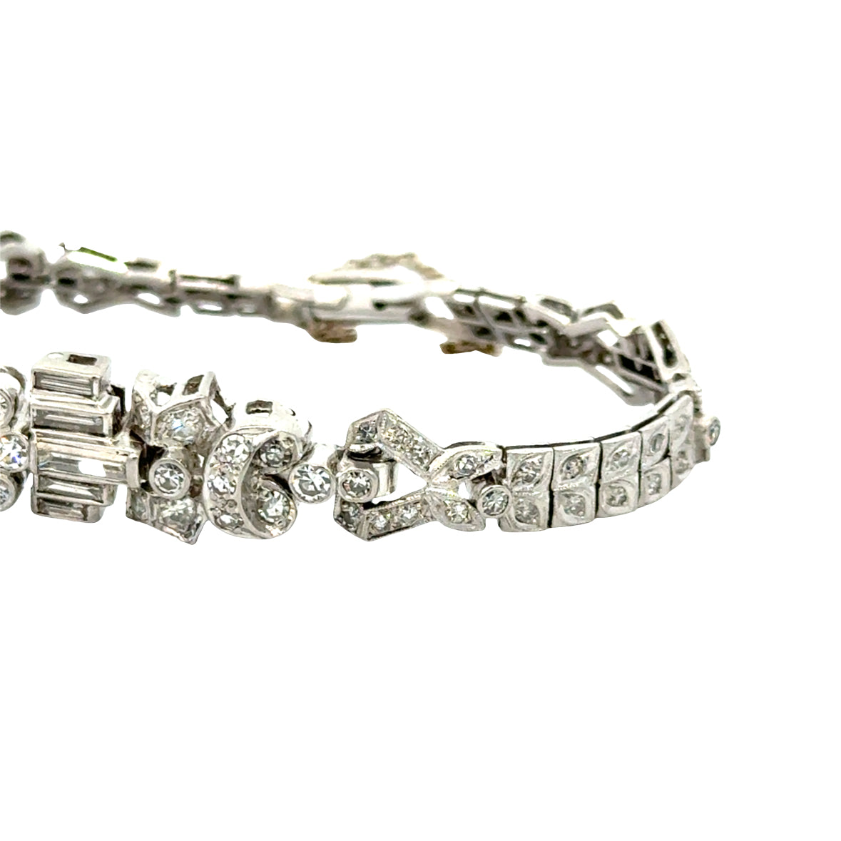 Mid-Century Platinum Diamond Bracelet – Joel Gerber Design