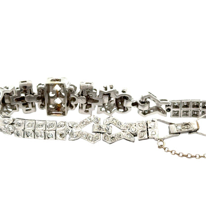 Mid-Century Platinum Diamond Bracelet – Joel Gerber Design