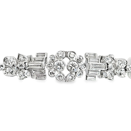 Mid-Century Platinum Diamond Bracelet – Joel Gerber Design