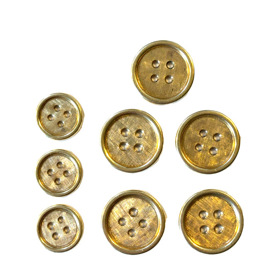 Antique 1940’s 14K Yellow Gold Buttons – Hallmarked “LINDSAY 14K”