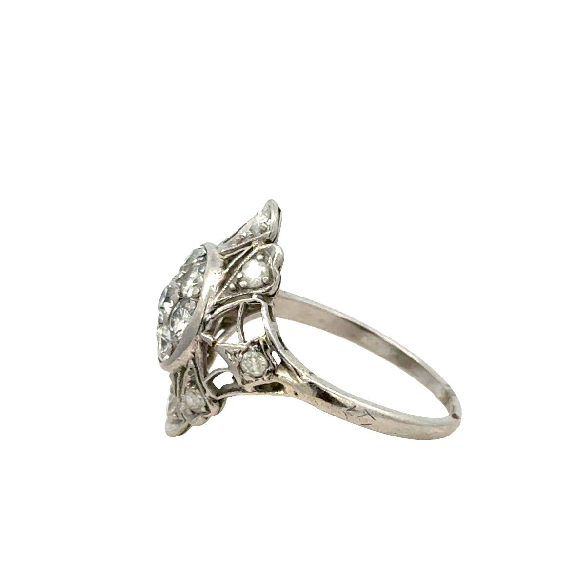 Beautiful Platinum & Diamond Antique Ring
