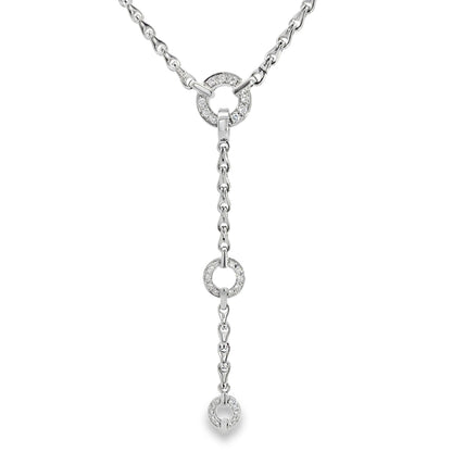 Di Modolo Diamond Lariat Necklace in 18K White Gold