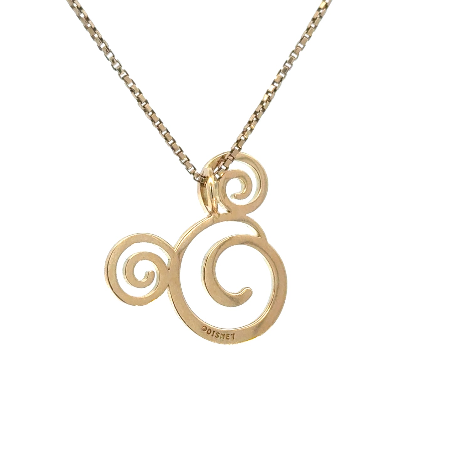Disney Openwork Spiral Pendant in 18K Yellow Gold