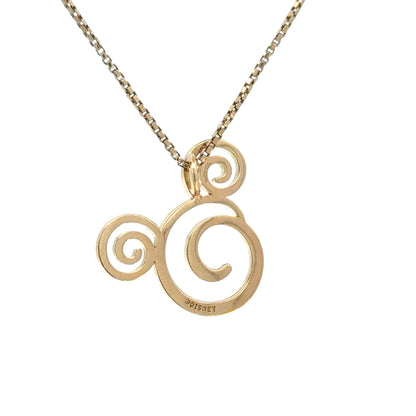Disney Openwork Spiral Pendant in 18K Yellow Gold