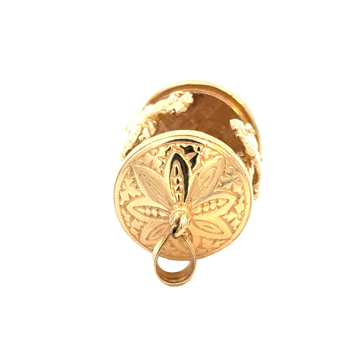 Vintage Carousel Charm with Moving Horses in 14K Yellow Gold