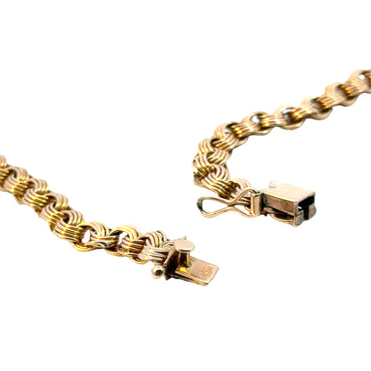 Retro 18K Rose Gold Bow & Tassel Necklace with Diamond Crescent Moon