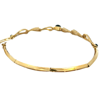 1960’s Estate 18K Gold Diamond & Sapphire Link Necklace
