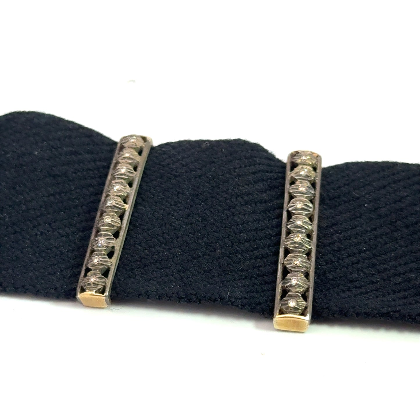 18K White Gold Vintage Peridot & Diamond Statement Choker Necklace