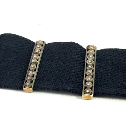 18K White Gold Vintage Peridot & Diamond Statement Choker Necklace
