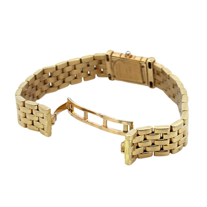 Van Cleef & Arpels 18K Yellow Gold Diamond & Ruby Bracelet Watch