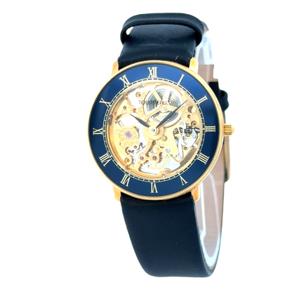 Tourneau Skeleton 18K Yellow Gold Men’s Watch