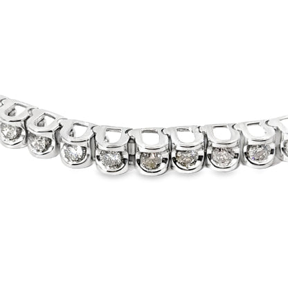 Elegant 14K White Gold & Diamond Bracelet