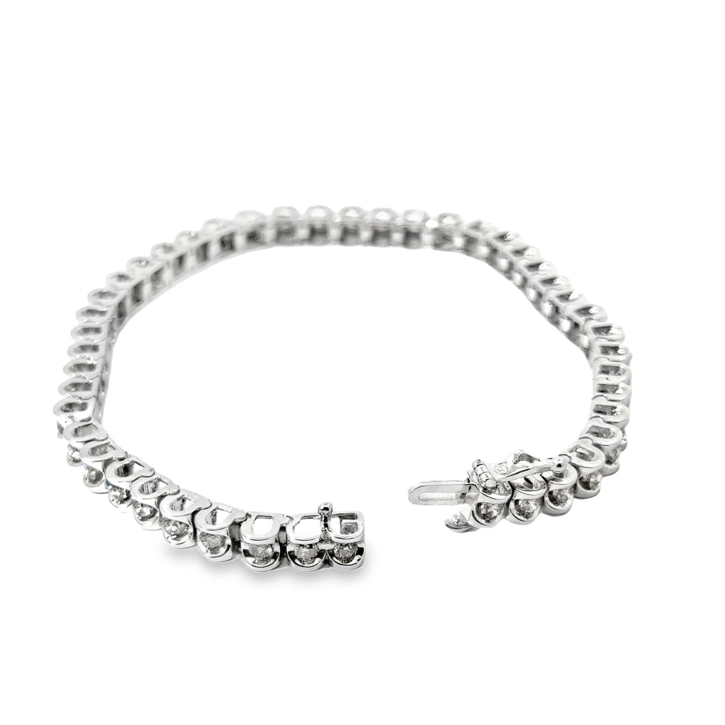 Elegant 14K White Gold & Diamond Bracelet