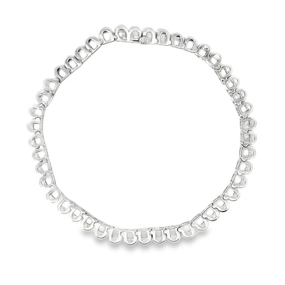 Elegant 14K White Gold & Diamond Bracelet