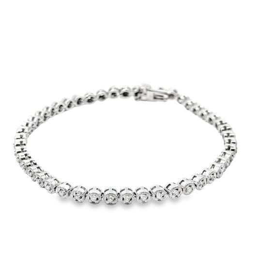 Timeless 14K White Gold Diamond Bracelet