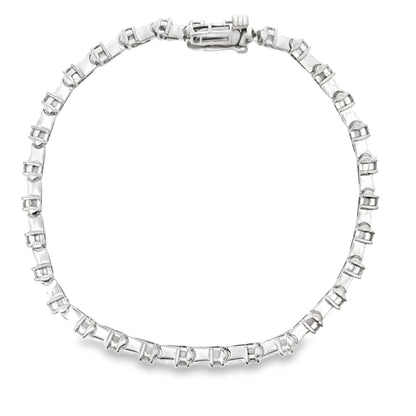 Classic 14K White Gold & Diamond Bracelet