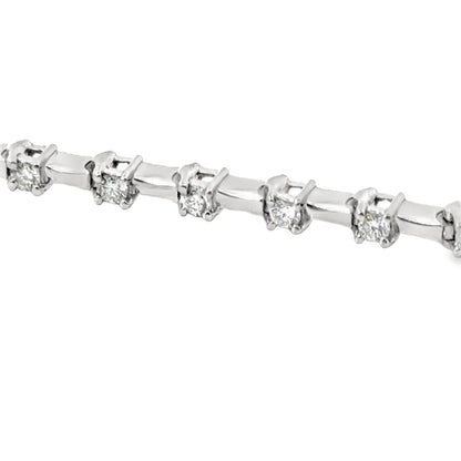 Classic 14K White Gold & Diamond Bracelet