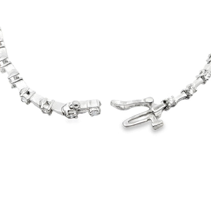 Classic 14K White Gold & Diamond Bracelet