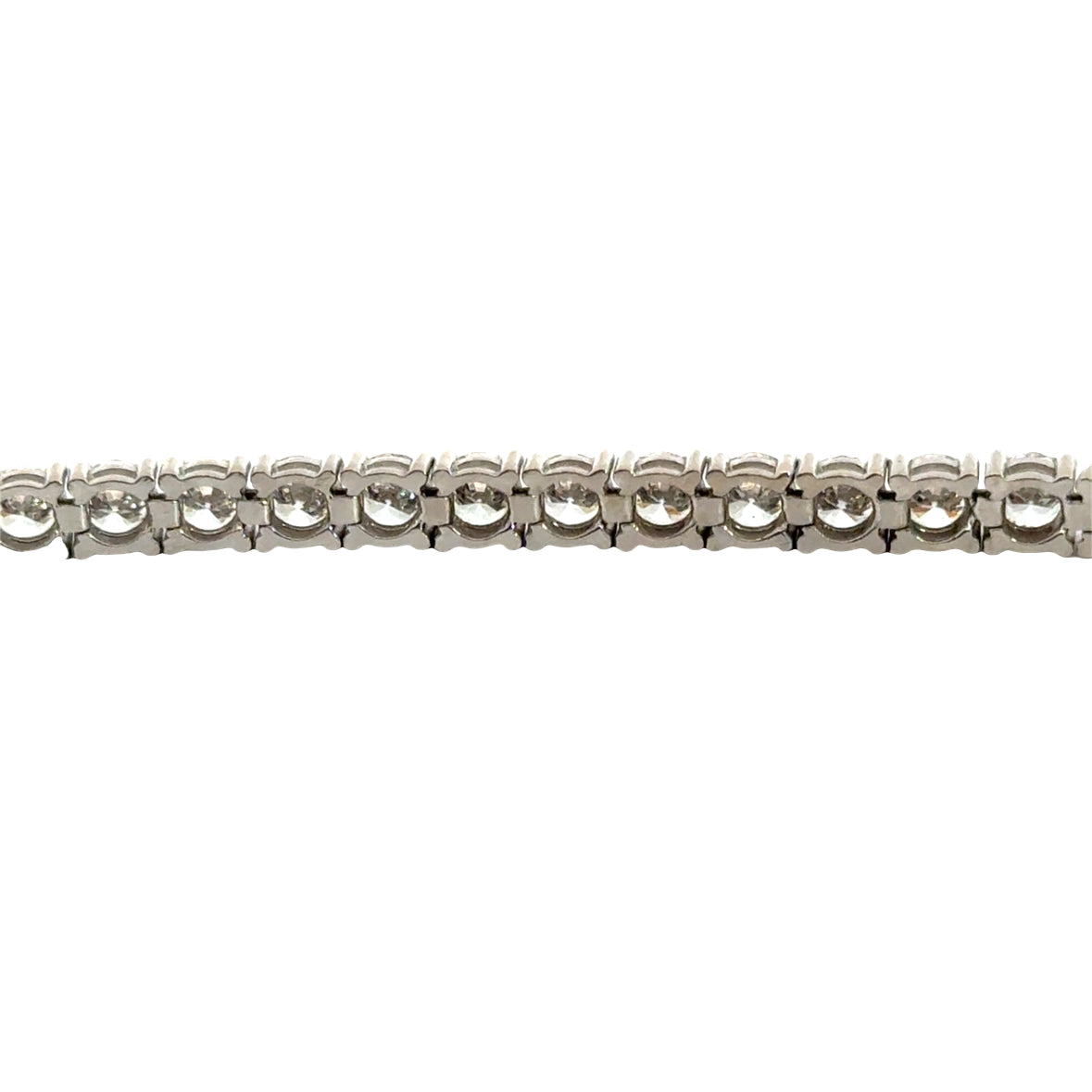 Classic 14K White Gold Lab Grown Diamond Tennis Bracelet Estate Jewelry