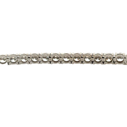 Classic 14K White Gold Lab Grown Diamond Tennis Bracelet Estate Jewelry